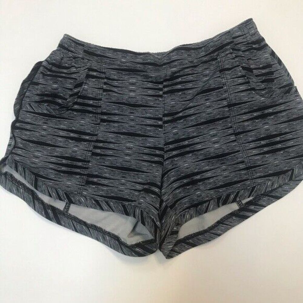 ATHLETA ARIEL Stellar Gray & Black Workout Running Shorts size XS‎